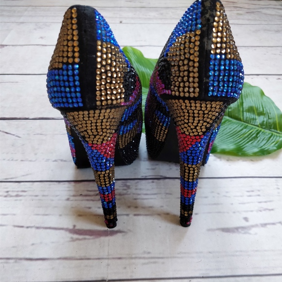STEVE MADDEN Dyvinal Rhinestone Pumps, 6.5 - Picture 5 of 8